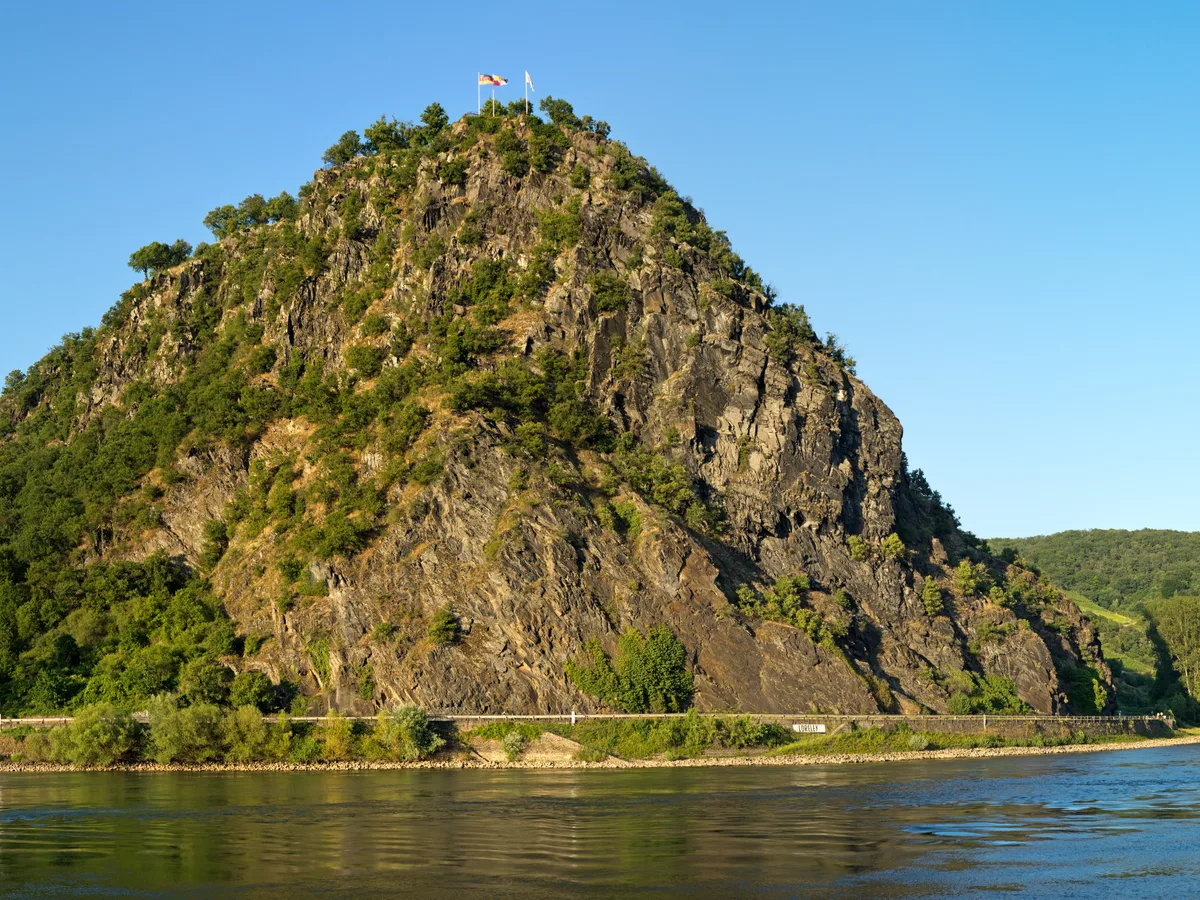 The Loreley rock rising above the Rhine